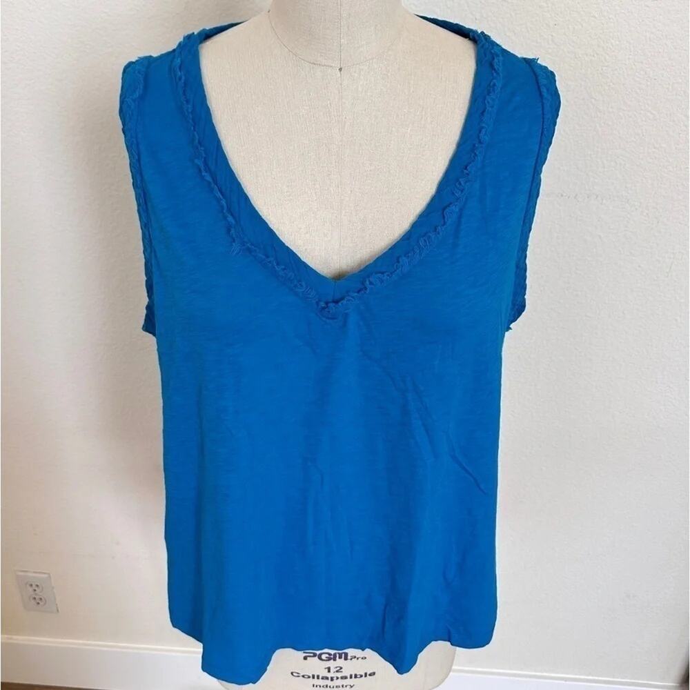 NWT Michael Stars V-Neck Tank in Supima Cotton - Size 2X - Picture 3 of 7